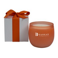 8oz Coral Colored Glass Candle with Gift Box